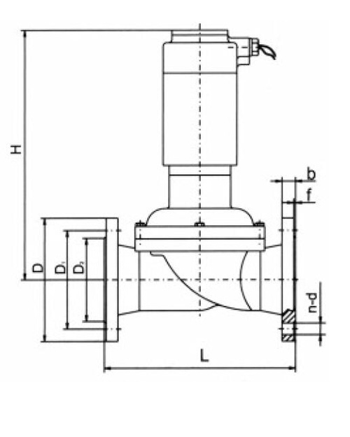 ZCM-B系列煤气电磁阀（常闭）画线图